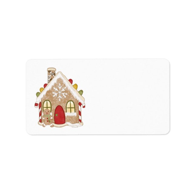 Gingerbread House Address Labels (Front)