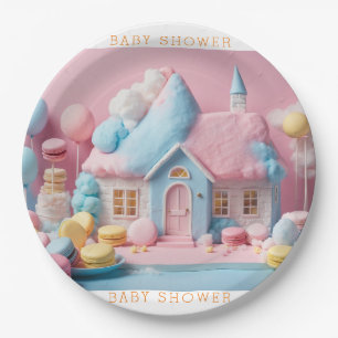 Gingerbread House Baby Shower Paper Plate