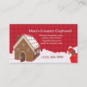 Gingerbread House Bakery Cookie Business Card