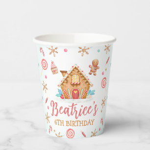 Gingerbread House Birthday Party  Paper Cups