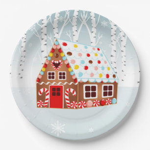 Gingerbread House Birthday Party Plate