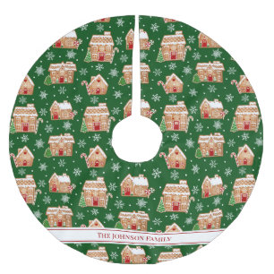 Gingerbread House Brushed Polyester Tree Skirt