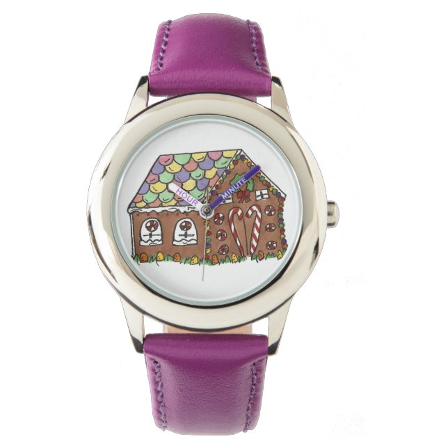 Gingerbread House Candy Christmas Xmas Watch (Front)
