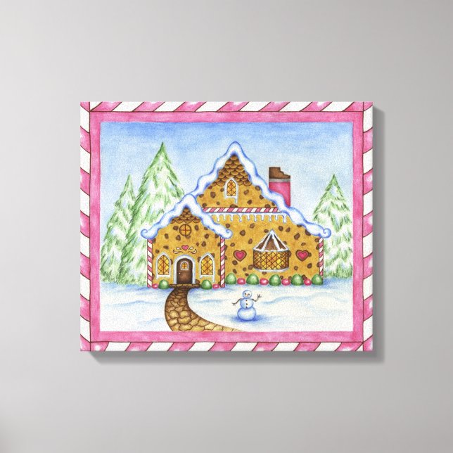 Gingerbread House Canvas Art Print (Front)