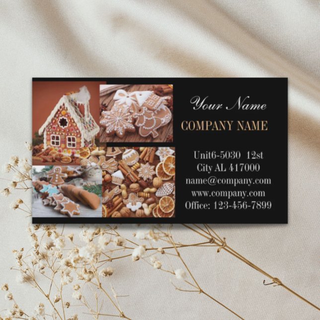 gingerbread house Christmas cookie bakery Business Card (gingerbread house Christmas cookie bakery Business Card)