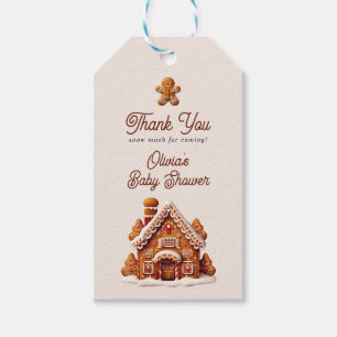 Gingerbread House Christmas Cookie Thank You Gift Tags
