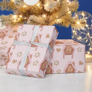 Gingerbread House & Christmas Cookie Wrapping Paper
