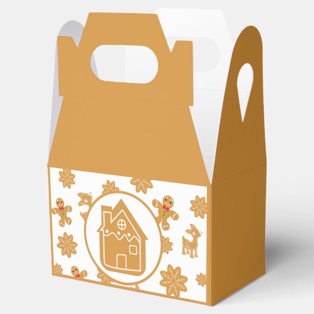 Gingerbread House Christmas Favor Box (Opened)