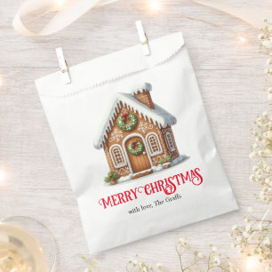 Gingerbread House Christmas Favour Bag
