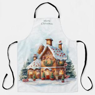 Gingerbread House Christmas Holiday Apron