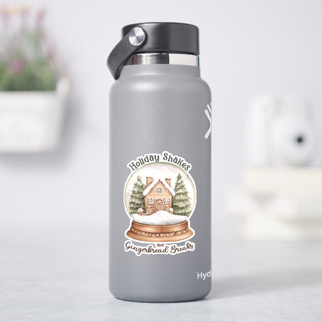 Gingerbread House Christmas Holiday Snow Globe (HydroFlask)