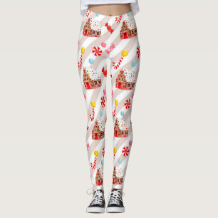 Women s Gingerbread Leggings Tights Zazzle CA