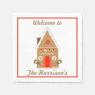 Gingerbread House Christmas Napkin