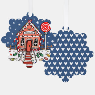 Gingerbread House Christmas Ornament Card