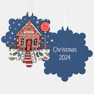 Gingerbread House Christmas Ornament Card