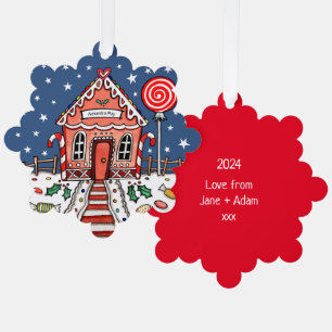 Gingerbread House Christmas Ornament Card