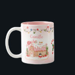 Gingerbread House Christmas Personalized Two-Tone Coffee Mug<br><div class="desc">Experience the magic of the holiday season with our Christmas Gingerbread House Theme Coffee Cup. Perfect for cozying up on a frosty morning or unwinding after a day of work. Immerse yourself in the holiday spirit, one cup at a time. Perfect as a gift or a treat to yourself! Matching...</div>