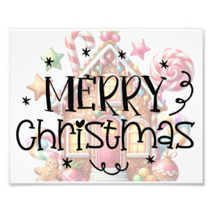Gingerbread house Christmas Photo Print