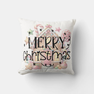 Gingerbread house Christmas Throw Pillow