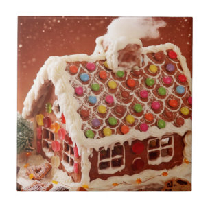 gingerbread house Christmas Tile
