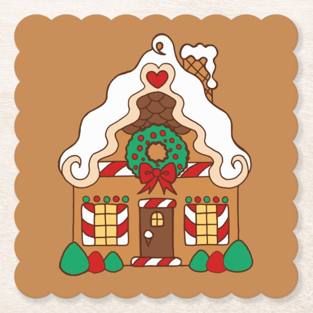 Gingerbread House Coasters  (Front)