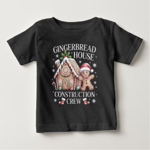 Gingerbread House Construction Crew - Christmas Baby T-Shirt
