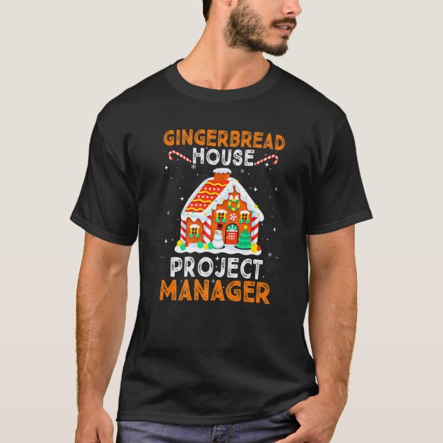 Gingerbread House Construction Crew Gingerbread Ba T-Shirt (Front)