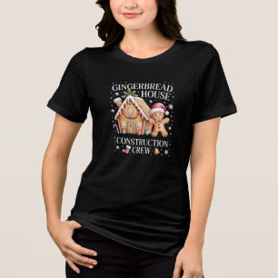 Gingerbread House Construction Crew Tri-Blend Shirt