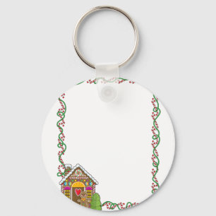 Gingerbread House Corner Keychain