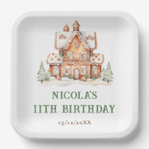 Gingerbread House Decorating Birthday Party Paper Plate