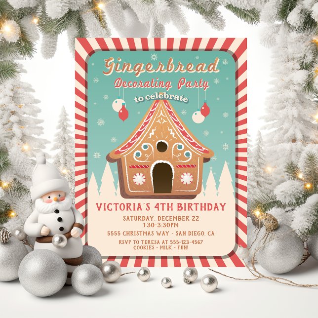 Gingerbread House Decorating Christmas Party Invitation (Creator Uploaded)