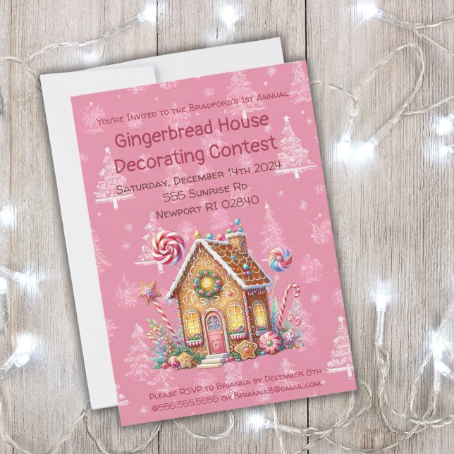 Gingerbread House Decorating Contest Invitation (Creator Uploaded)