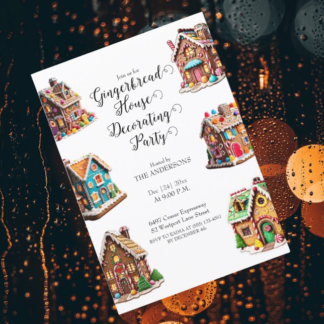 Gingerbread House Decorating Party Christmas  Invitation (Creator Uploaded)