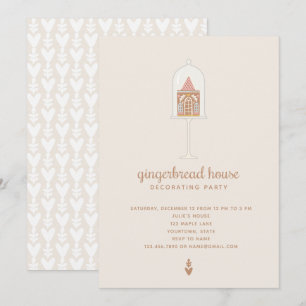 Gingerbread House Decorating Party Invitation
