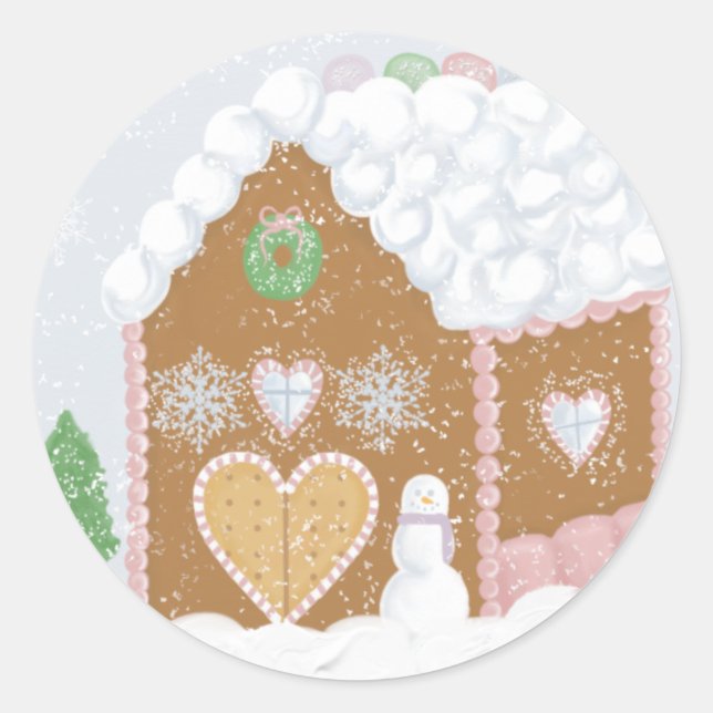 Gingerbread House Envelope Seals (Front)