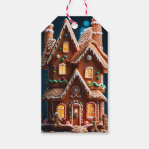 Gingerbread House Figure Christmas Gift Tag