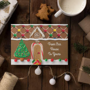 Gingerbread House From Our House To Yours Holiday Card