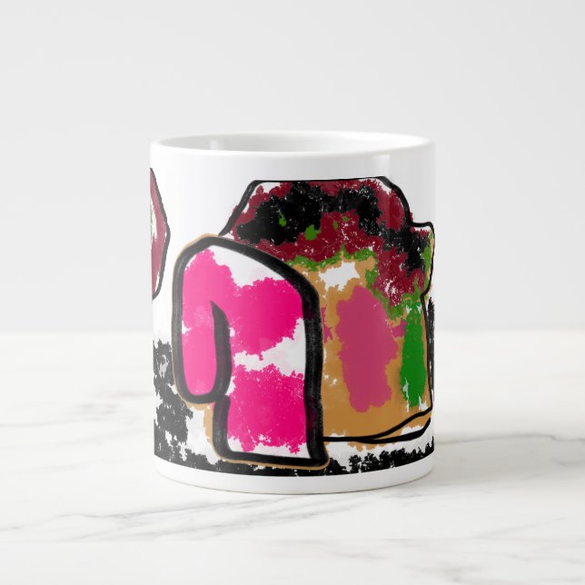 Gingerbread house fun large coffee mug (Front)