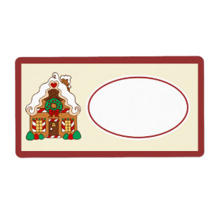 Gingerbread  House Gift Tag Label