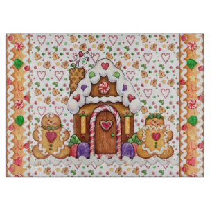Gingerbread House Gingerbread Man Cutting Board