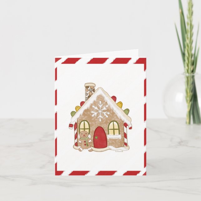 Gingerbread House Holiday Card (Front)