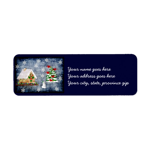 Gingerbread House In Snow (Front)