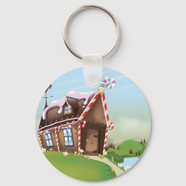 Gingerbread house keychain (Front)