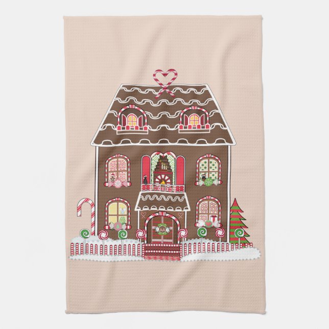 gingerbread house kitchen towel (Vertical)
