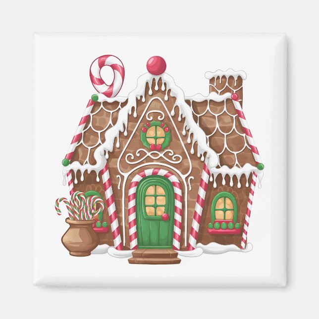 Gingerbread House Magnet (Front)