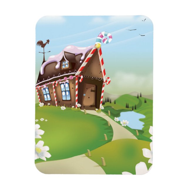 Gingerbread house magnet (Vertical)
