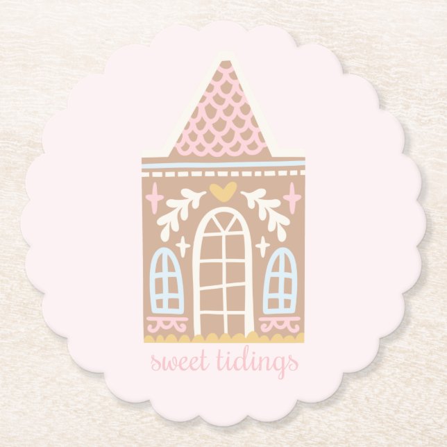 Gingerbread House Paper Coaster (Front)