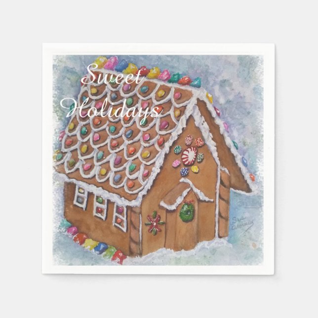 Gingerbread House Party Napkin (Front)