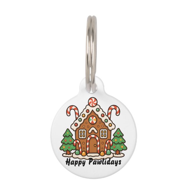 Gingerbread House  Pet Tag (Front)