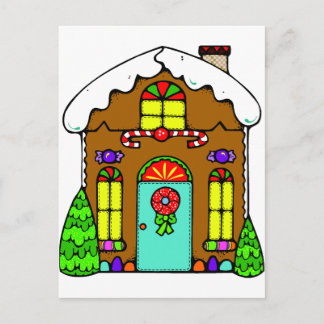 Gingerbread House Postcard